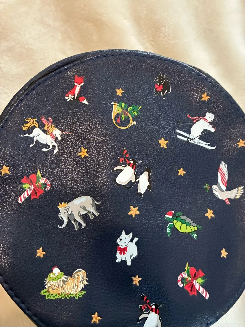 NEW! Vera Bradley Whimsy Zippered Cosmetic Bag/Case in Snow Globe Motifs